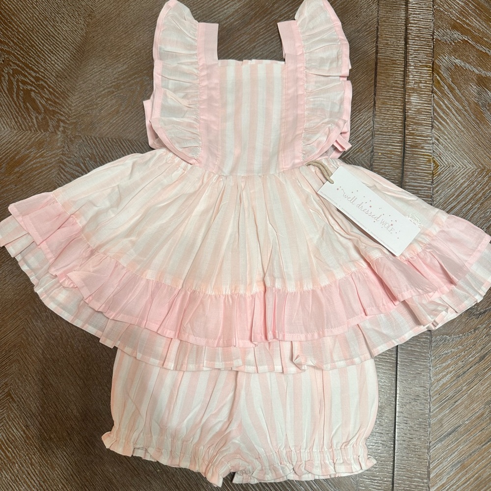 Well Dressed Wolf Pink Stripe Kate Set
